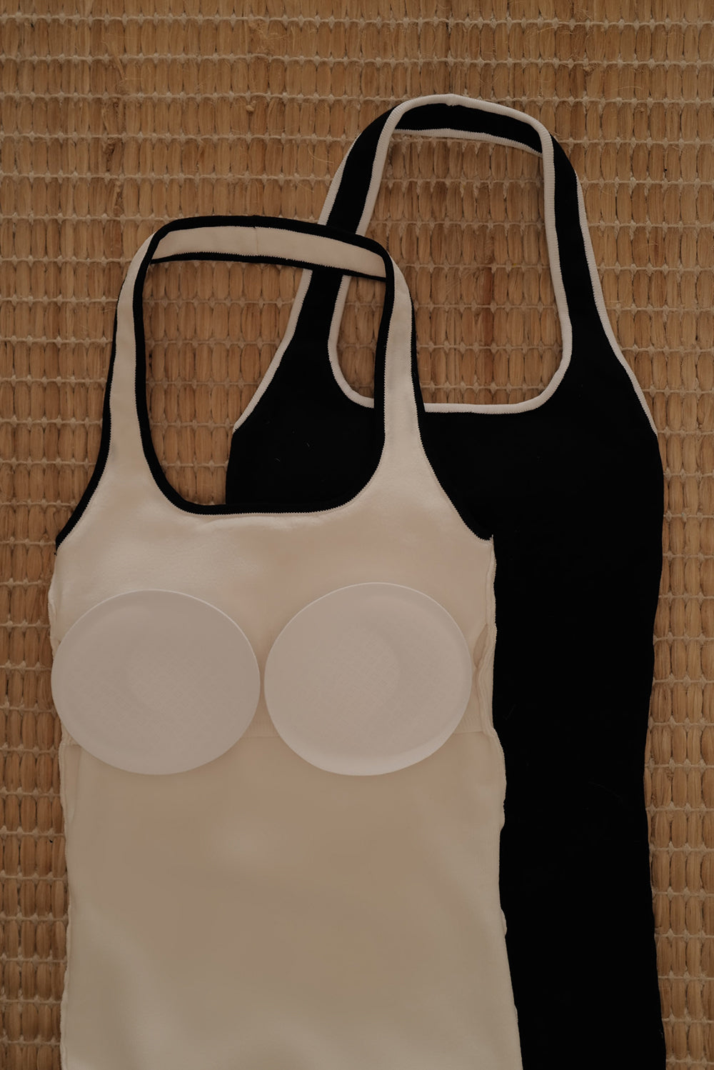 Ice Knit Ripple Trim Halter Mini Bra Dress