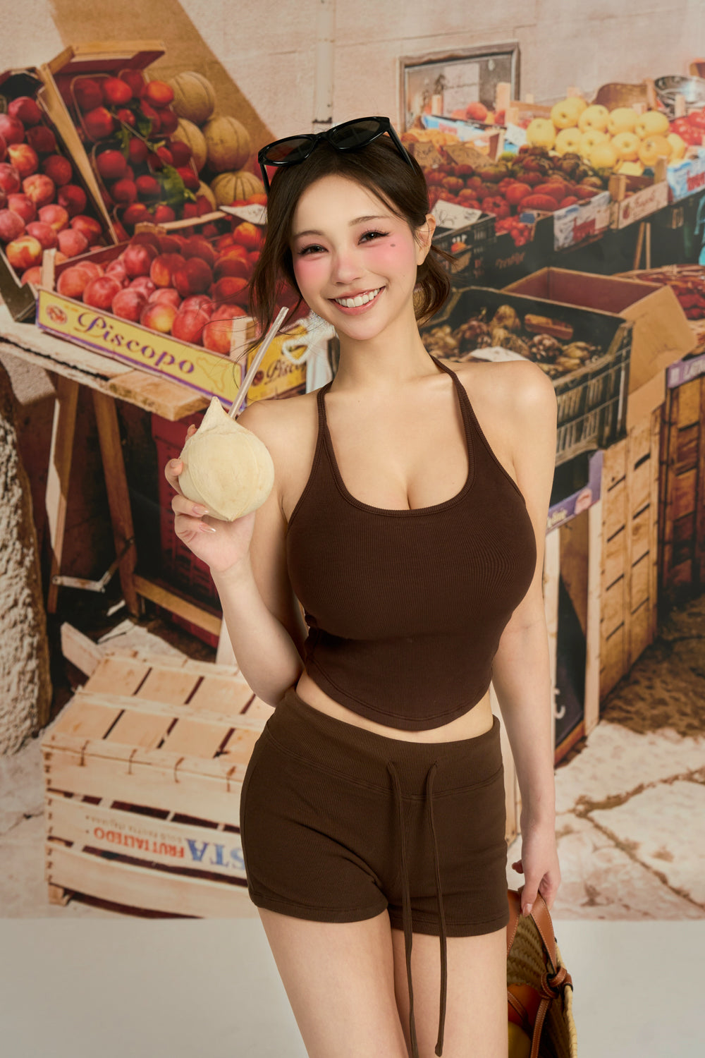 Elegant Rib Sculpted Y-Back Tank