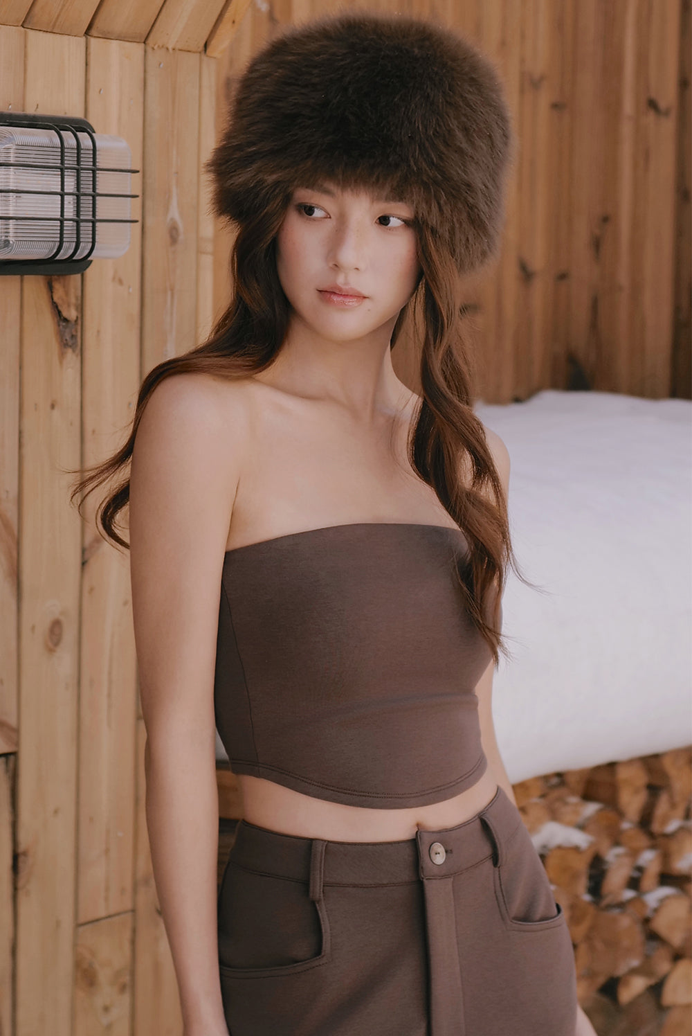 Instant heater Curved-Hem Bra Top