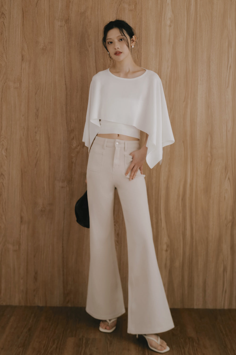 Flared Jeans With Front Pockets