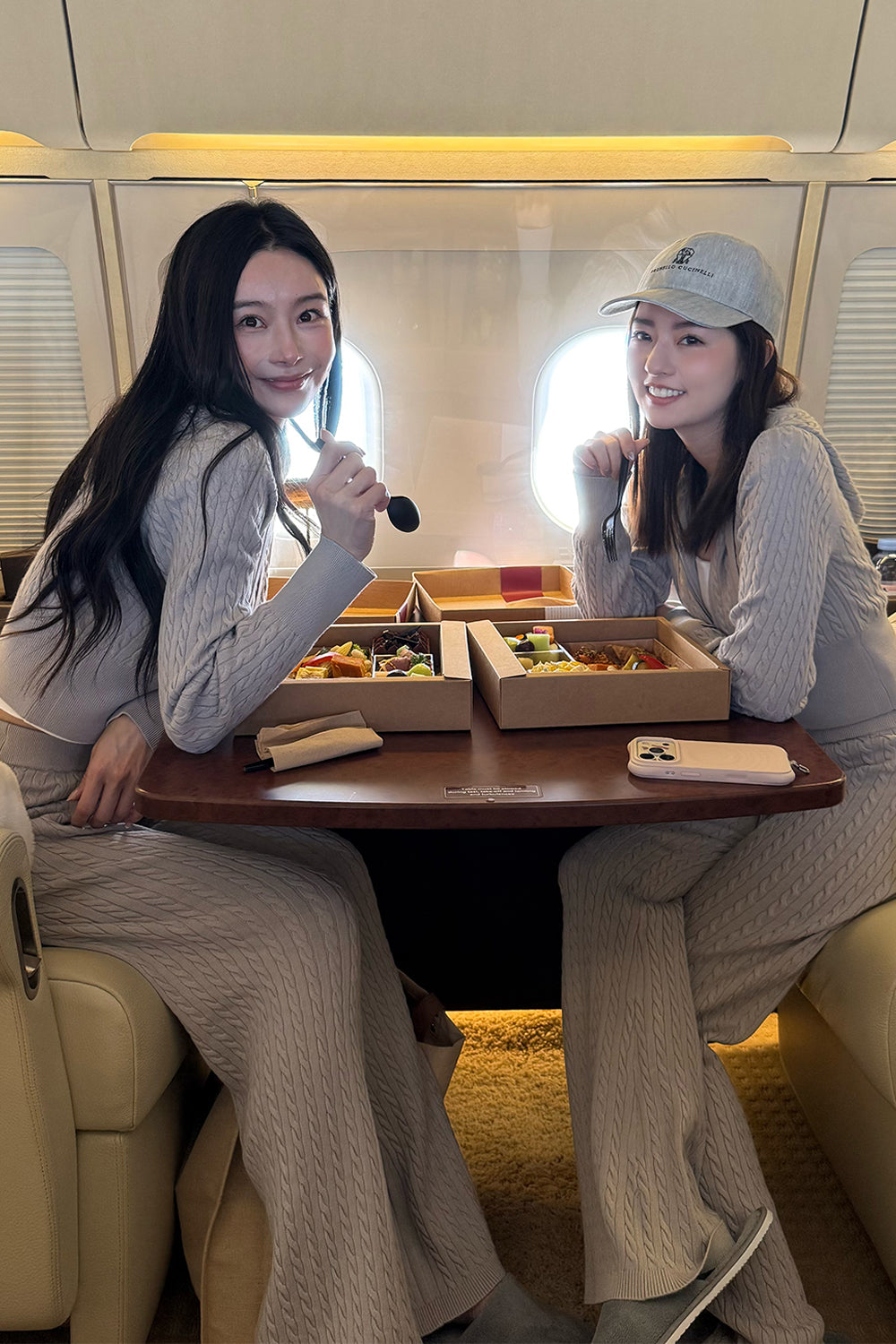 Afternoon Walk Cable Knit Cropped Hooded Jacket