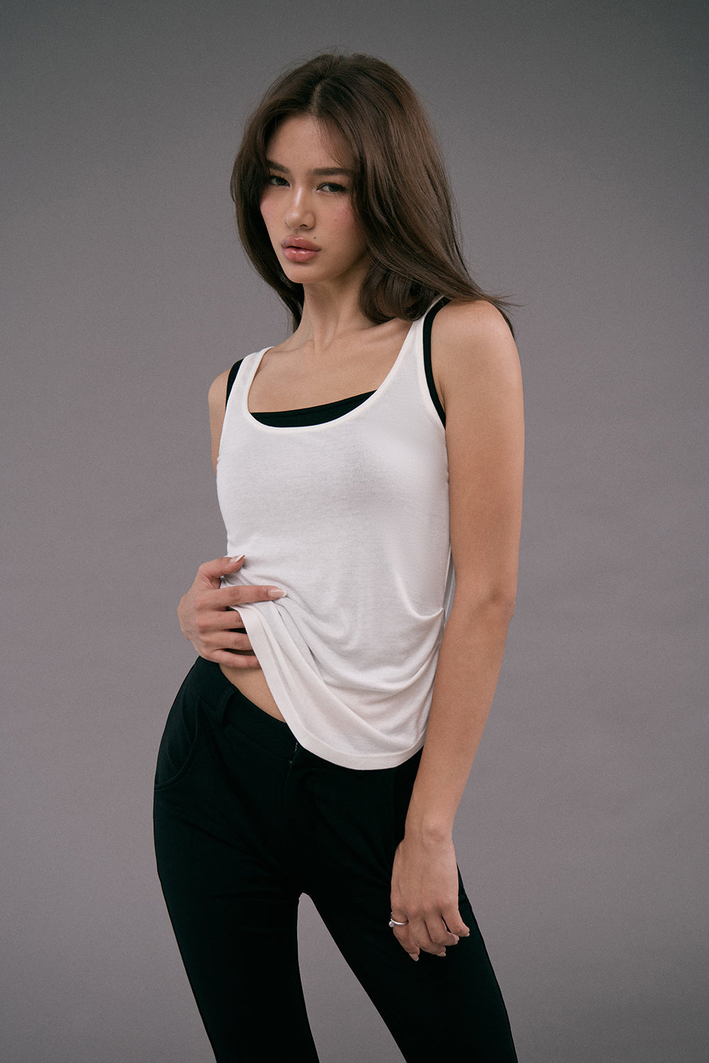 Tencel Wool Scoop Neck Tank Top
