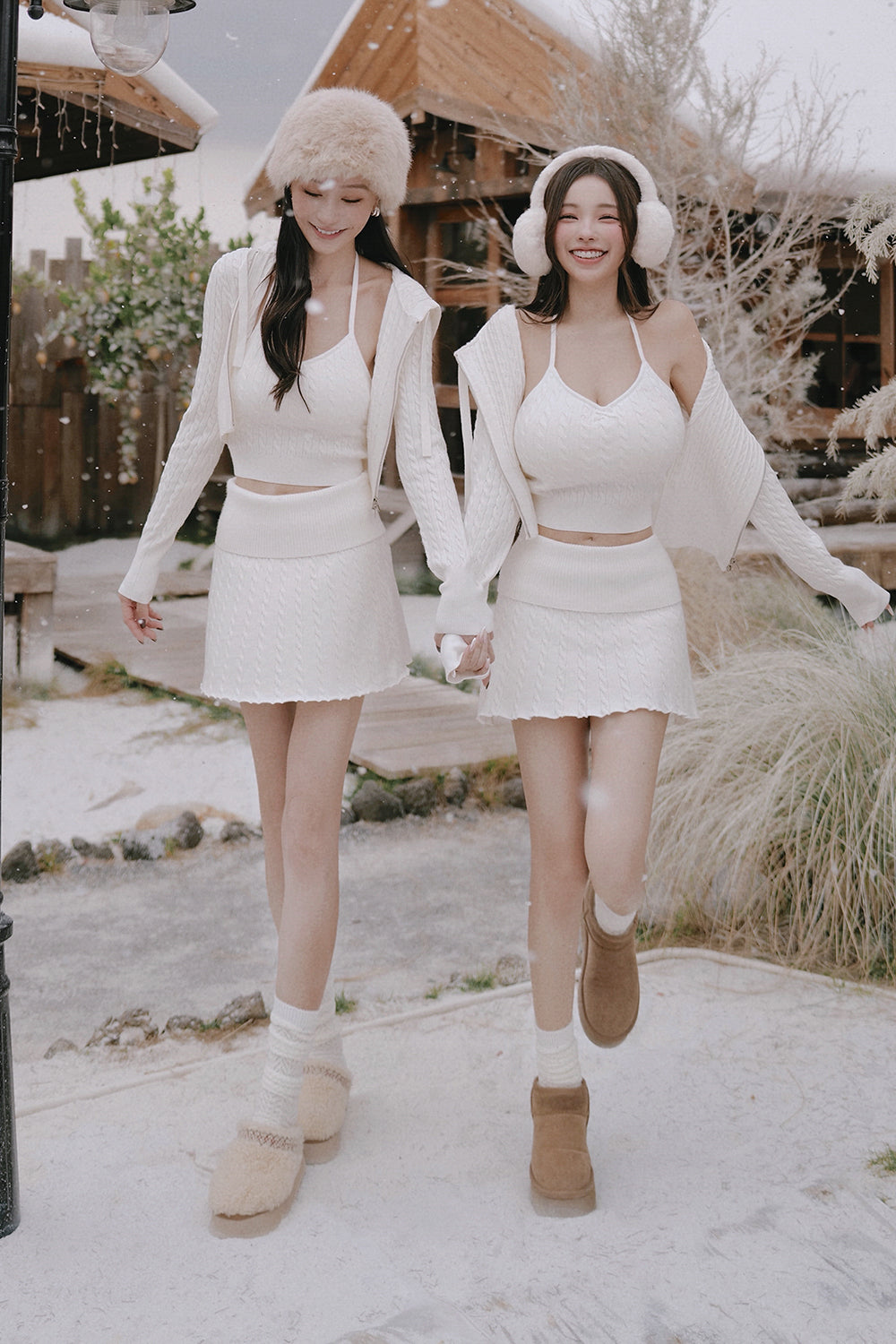 Gentle Touch Knit Wide-Waist Mini Skirt