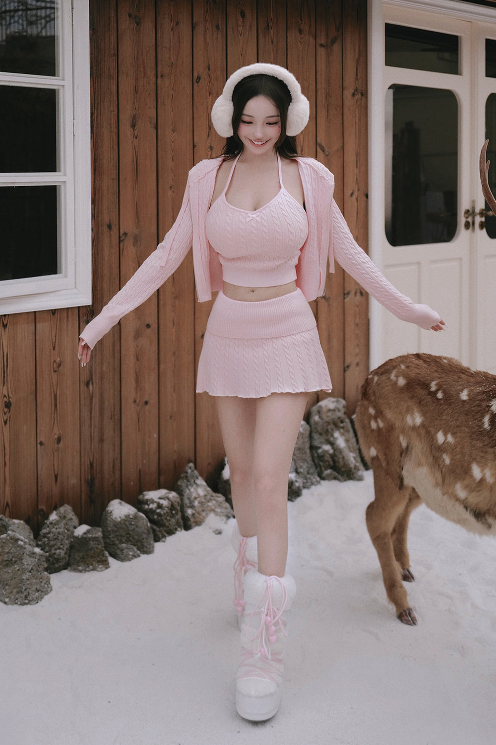 Gentle Touch Knit Slim-Strap Halter BraTop