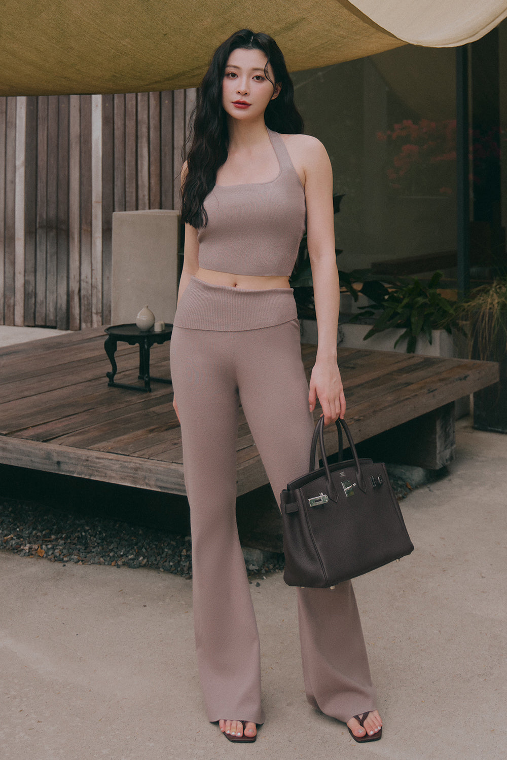 Gentle Touch Knit Folded Waist Pants