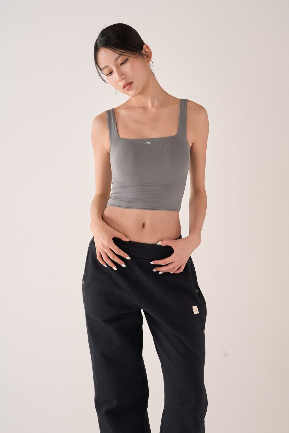 LESS IS MORE LOGO BRA TOP