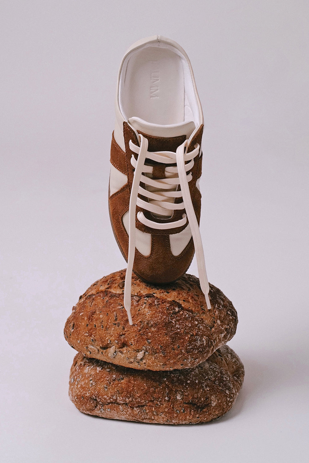 Suede Lace-up Mule Sneakers