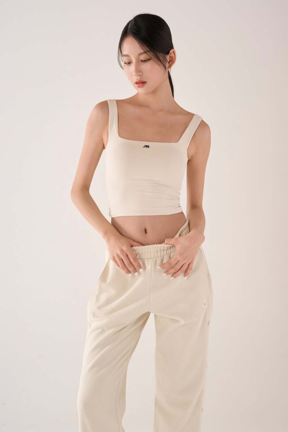 LESS IS MORE LOGO BRA TOP