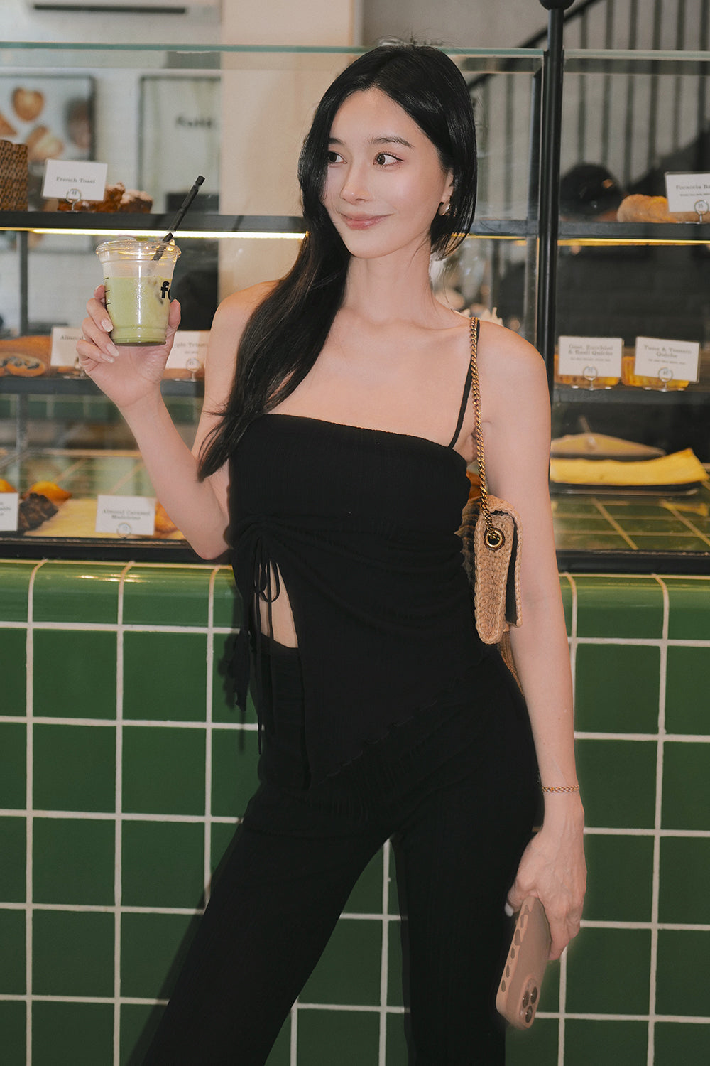 LYOCELL Drawstring Hem Strap BraTop