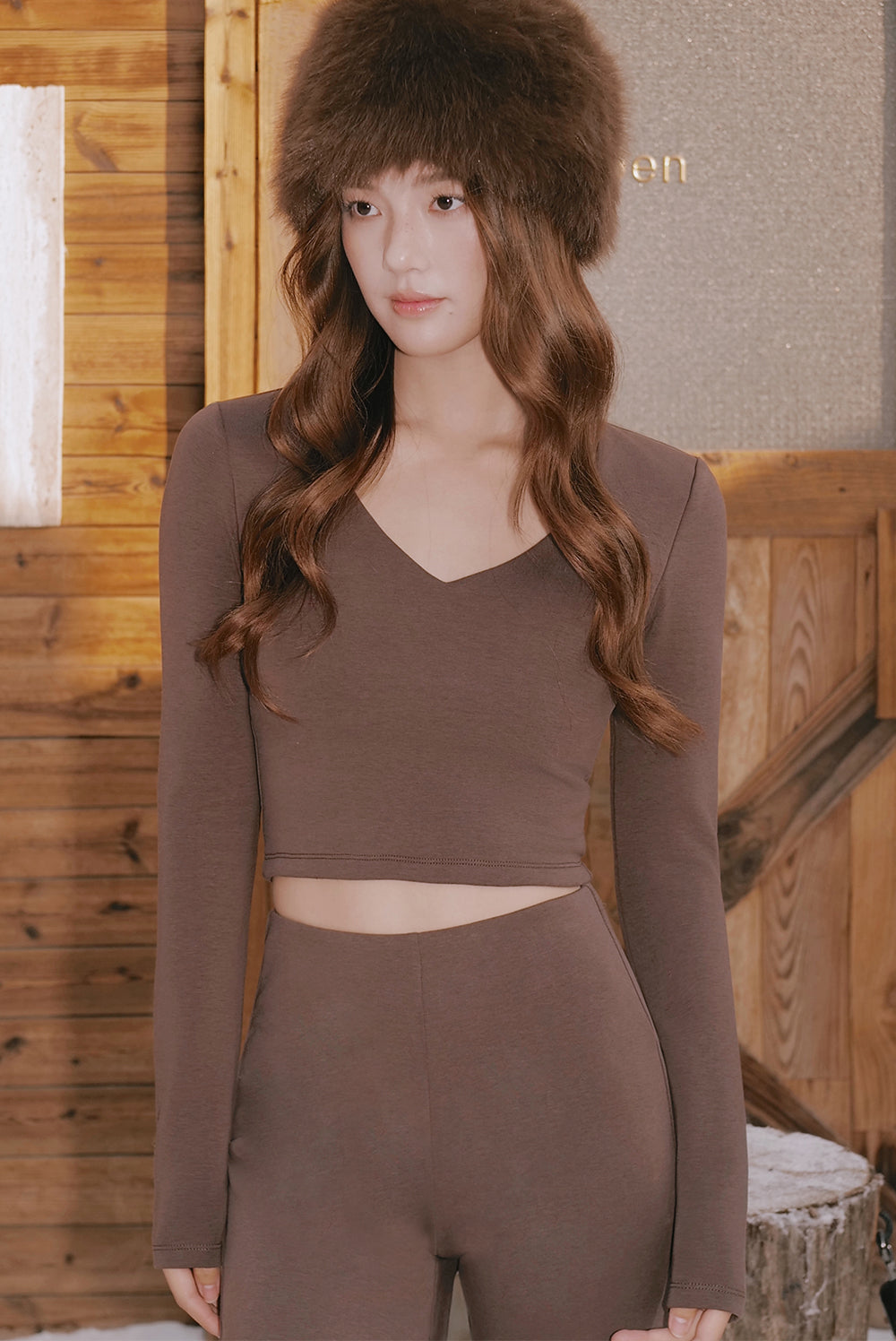 Instant heater v neck bra top