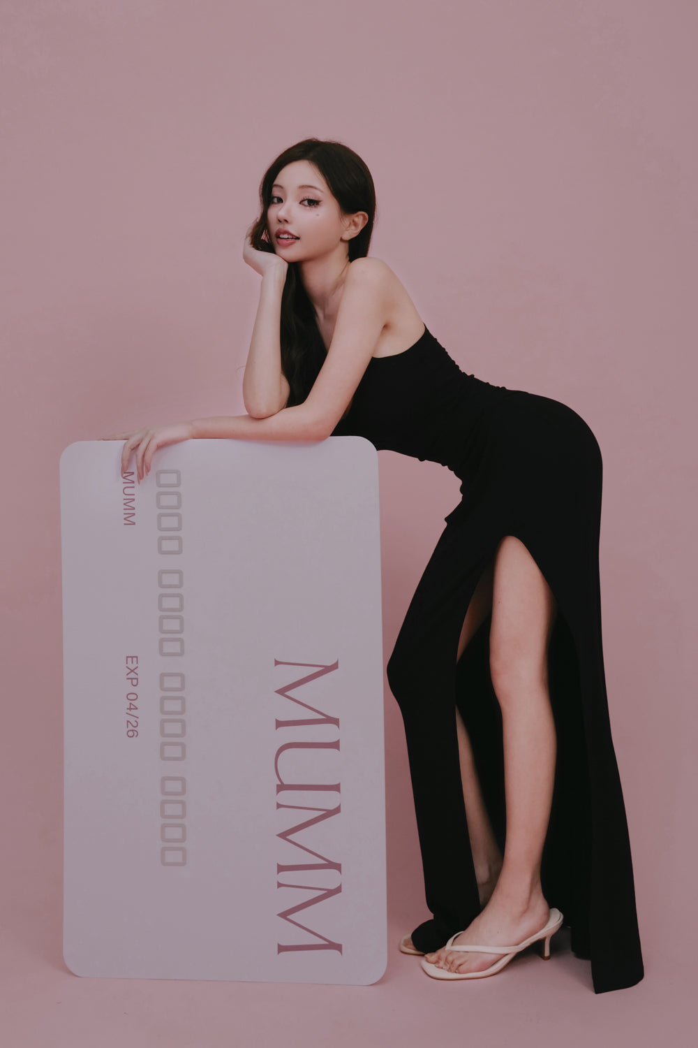 Elegant Rib Slit Fishtail Maxi Skirt