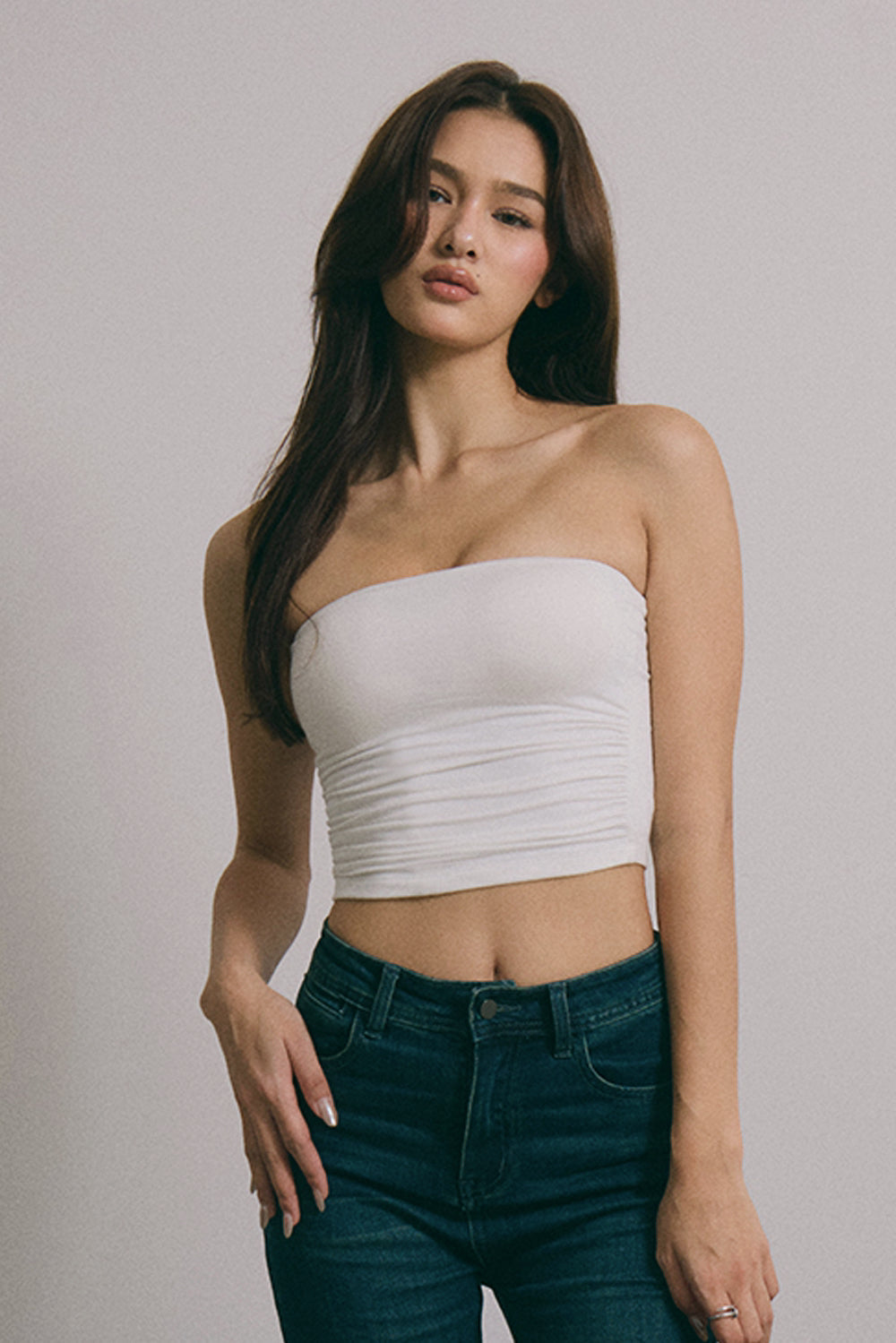 Air Touch Strapless Ruched Bratop