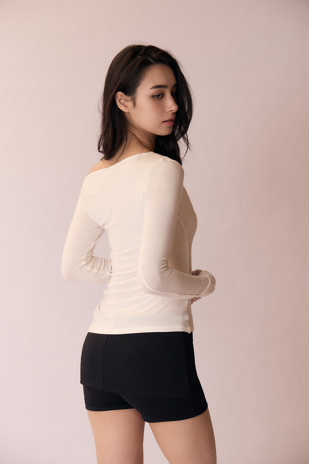 Lightweight Knit Cut-Out Long Sleeve Top