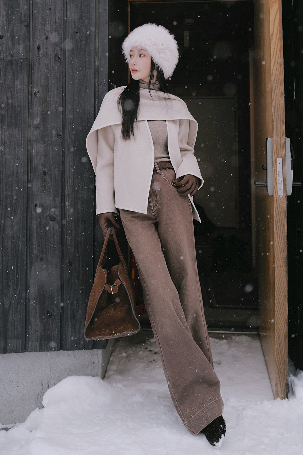 Vintage Wash Slim Flare Jeans