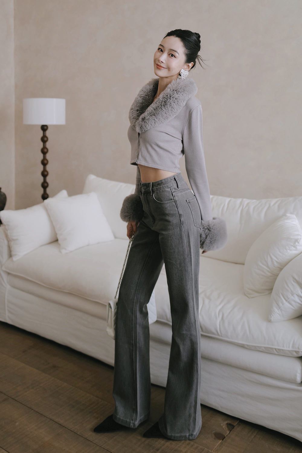 Slim Bootcut Denim Pants