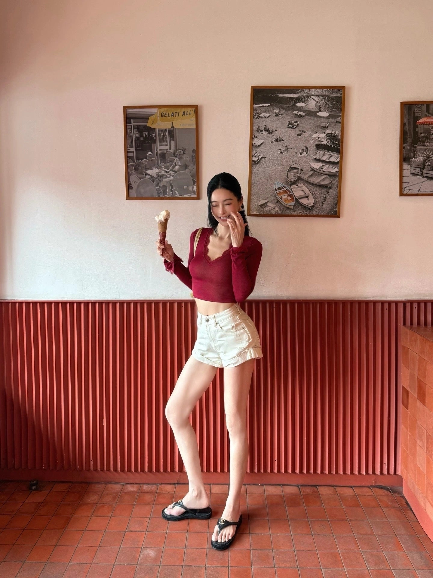 Classic Rolled Hem Jean Shorts