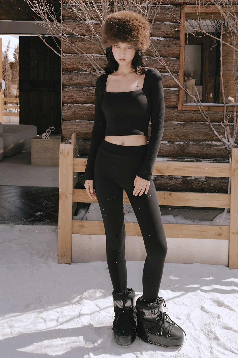 Instant heater high-waisted leggings