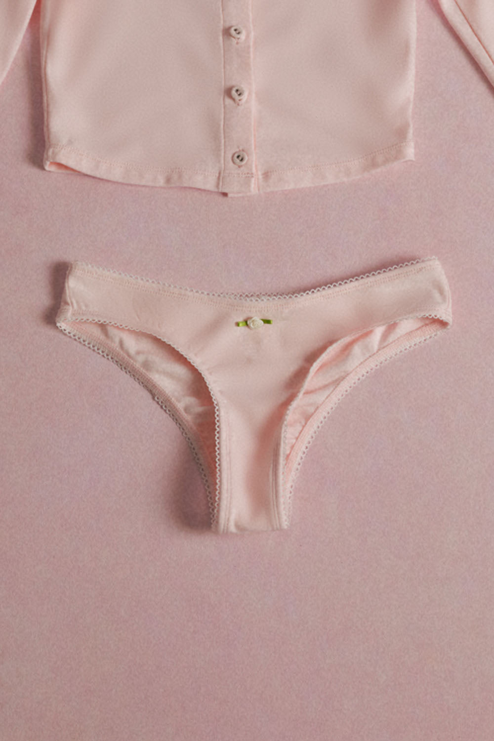 Pure Rosebud Ripple Trim Briefs