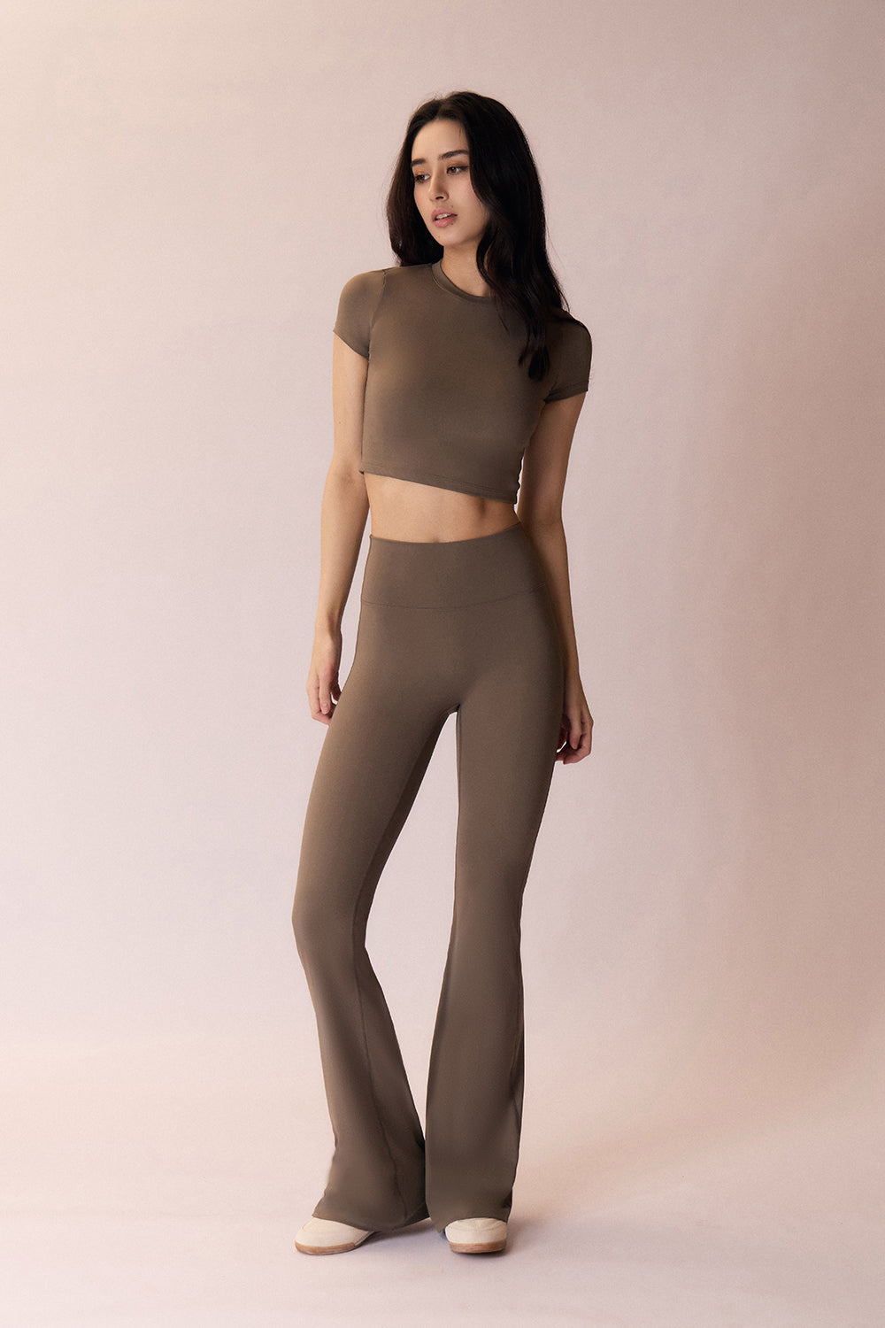 Ruched Back Flare Pants