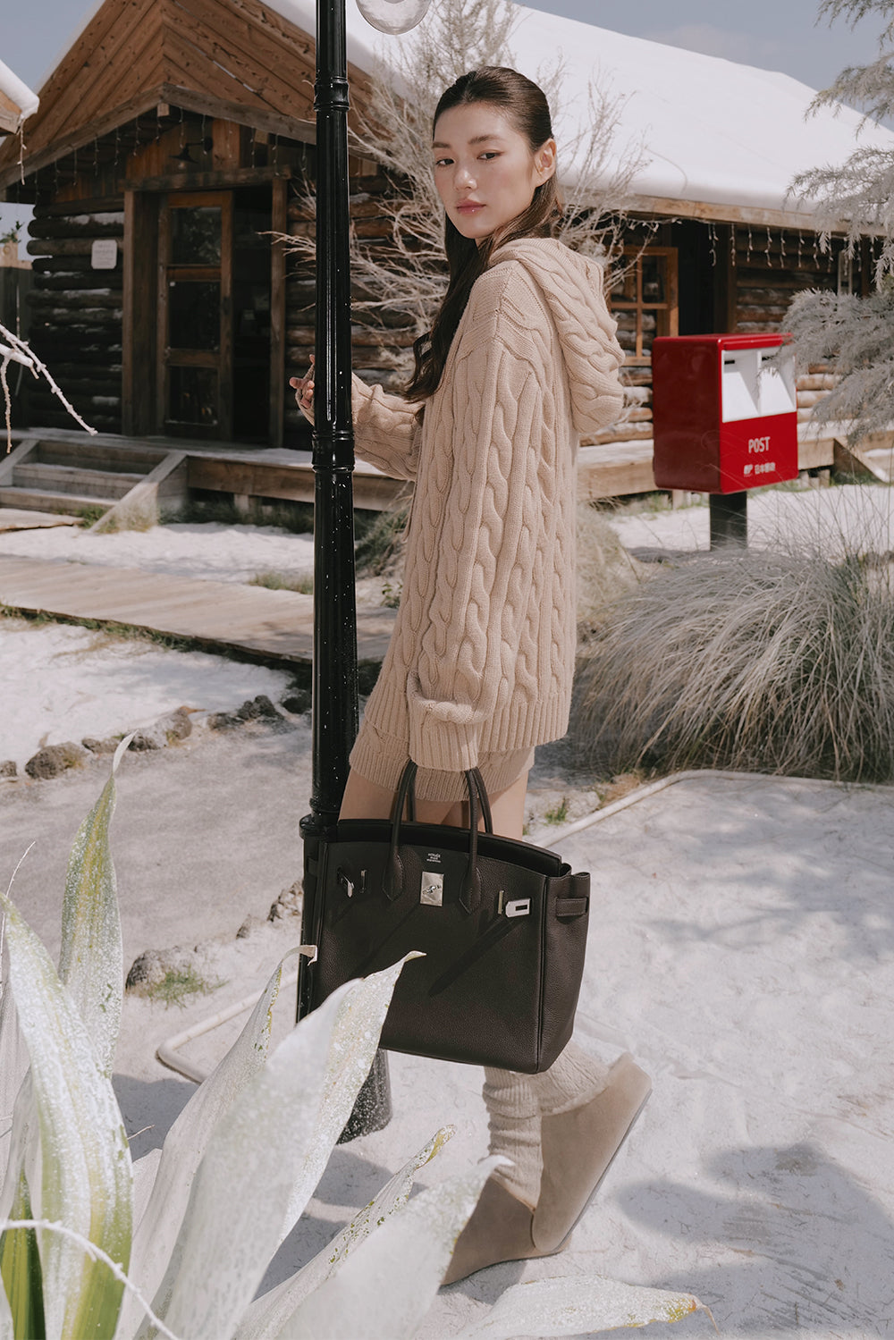 Gentle Touch Cable Knit Hoodie