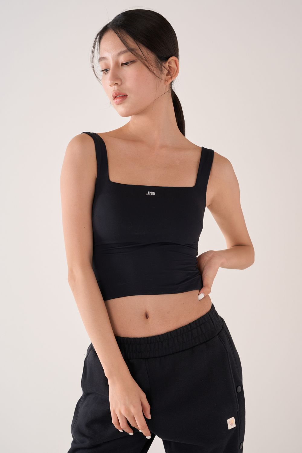 LESS IS MORE LOGO BRA TOP