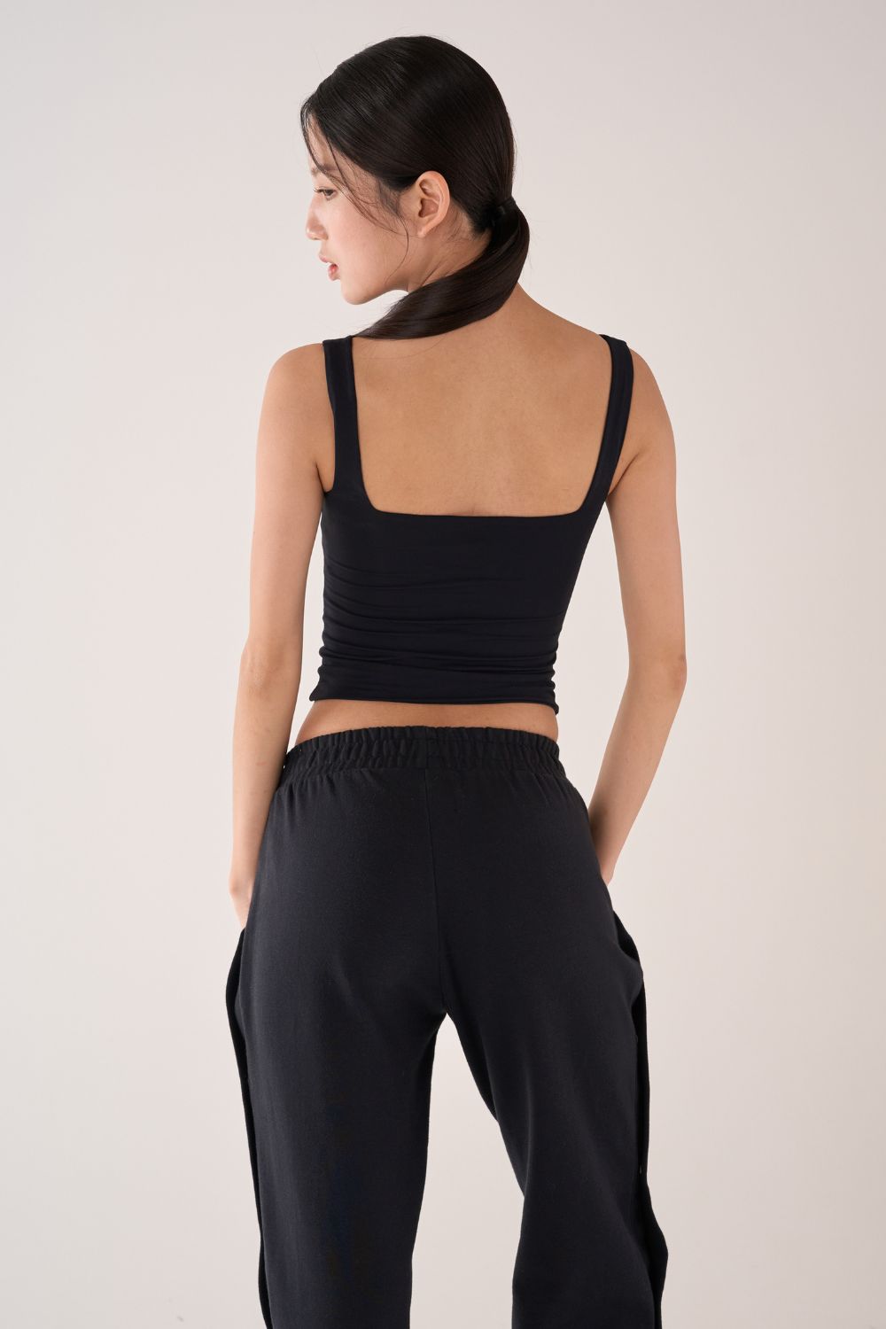 LESS IS MORE LOGO BRA TOP