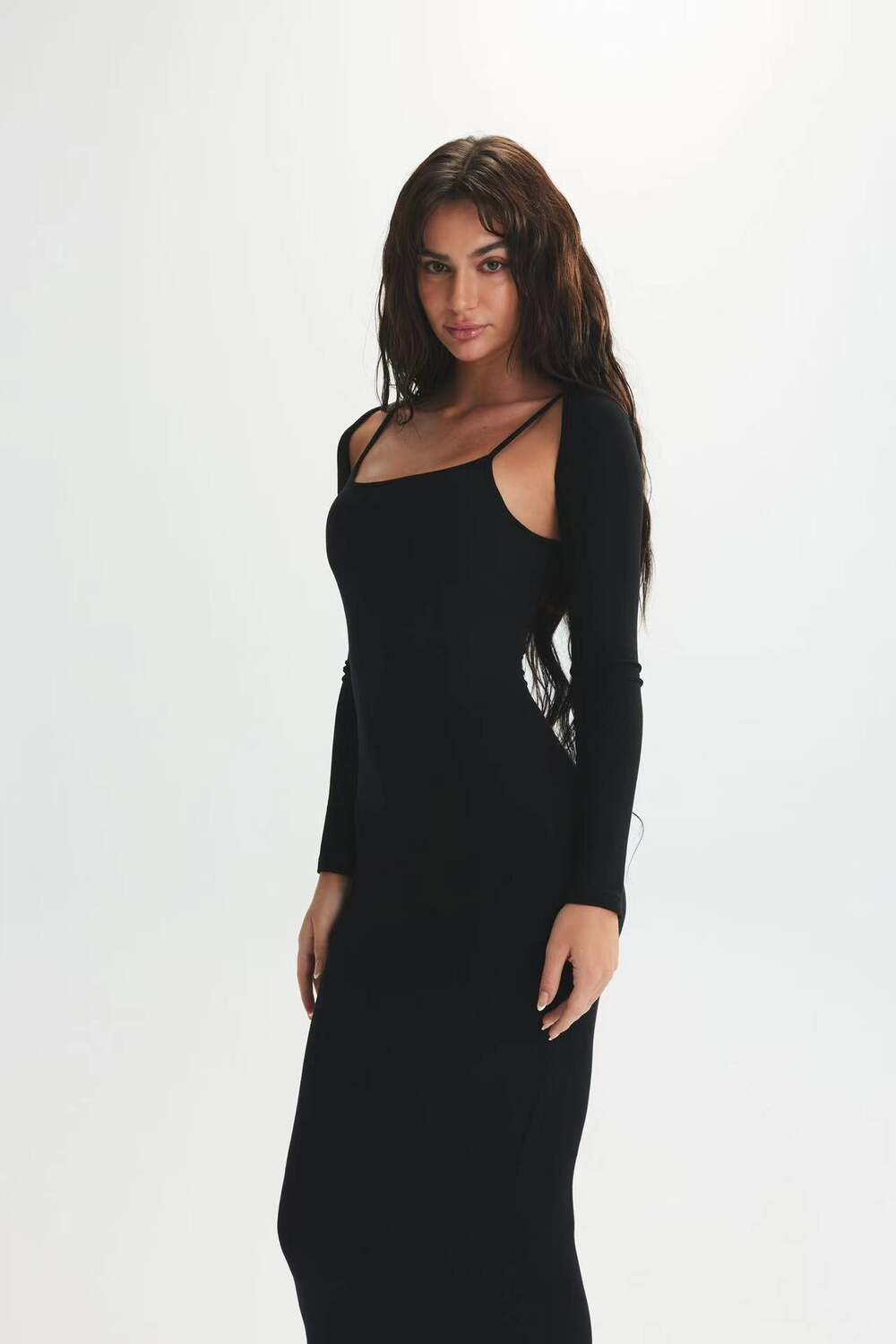 ELEGANT RIB KNIT SHRUG