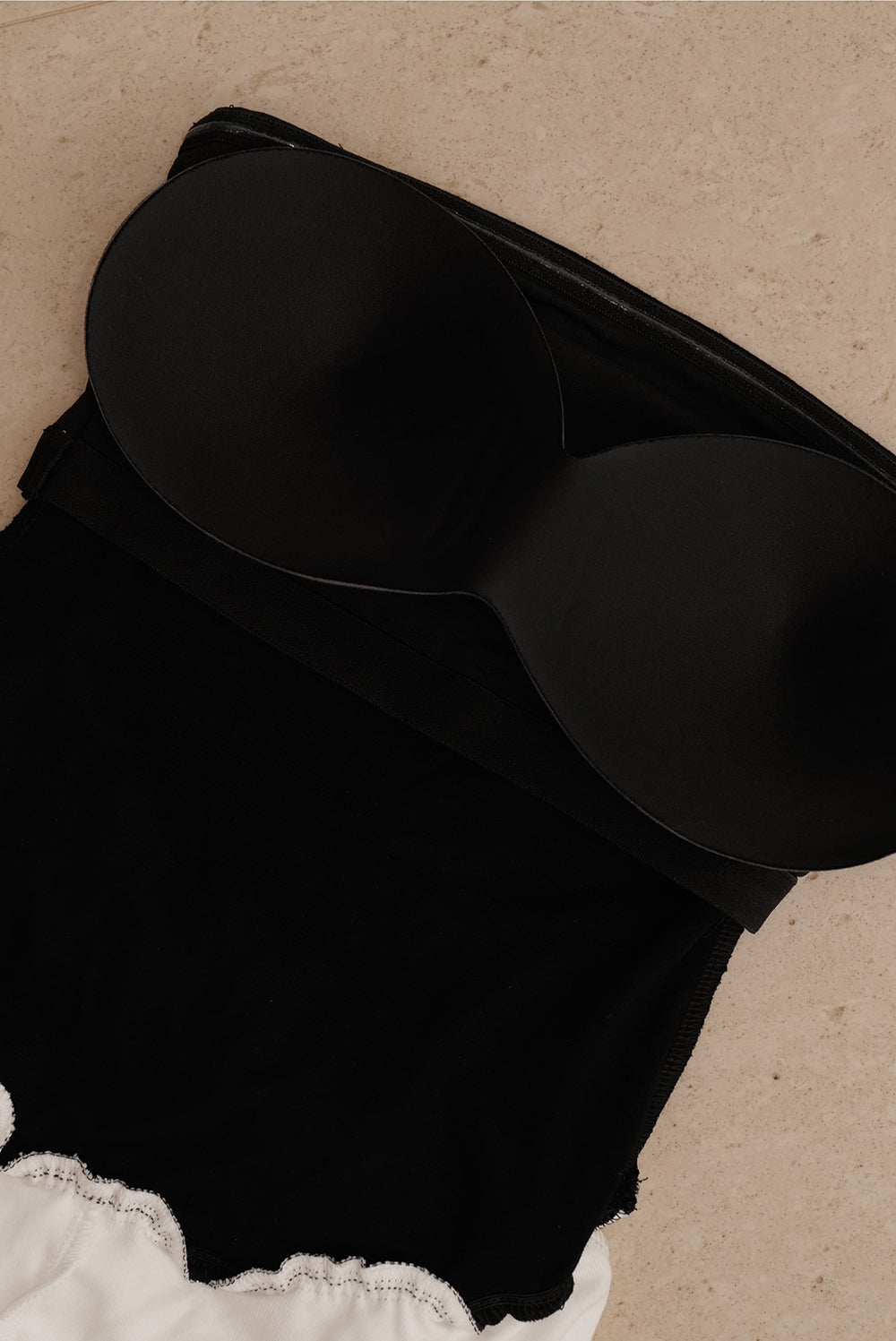 Wrinkle-Resistant Strapless Mini Bra Dress