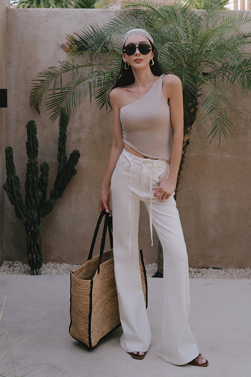 Soft-Strech One-Shoulder BraTop