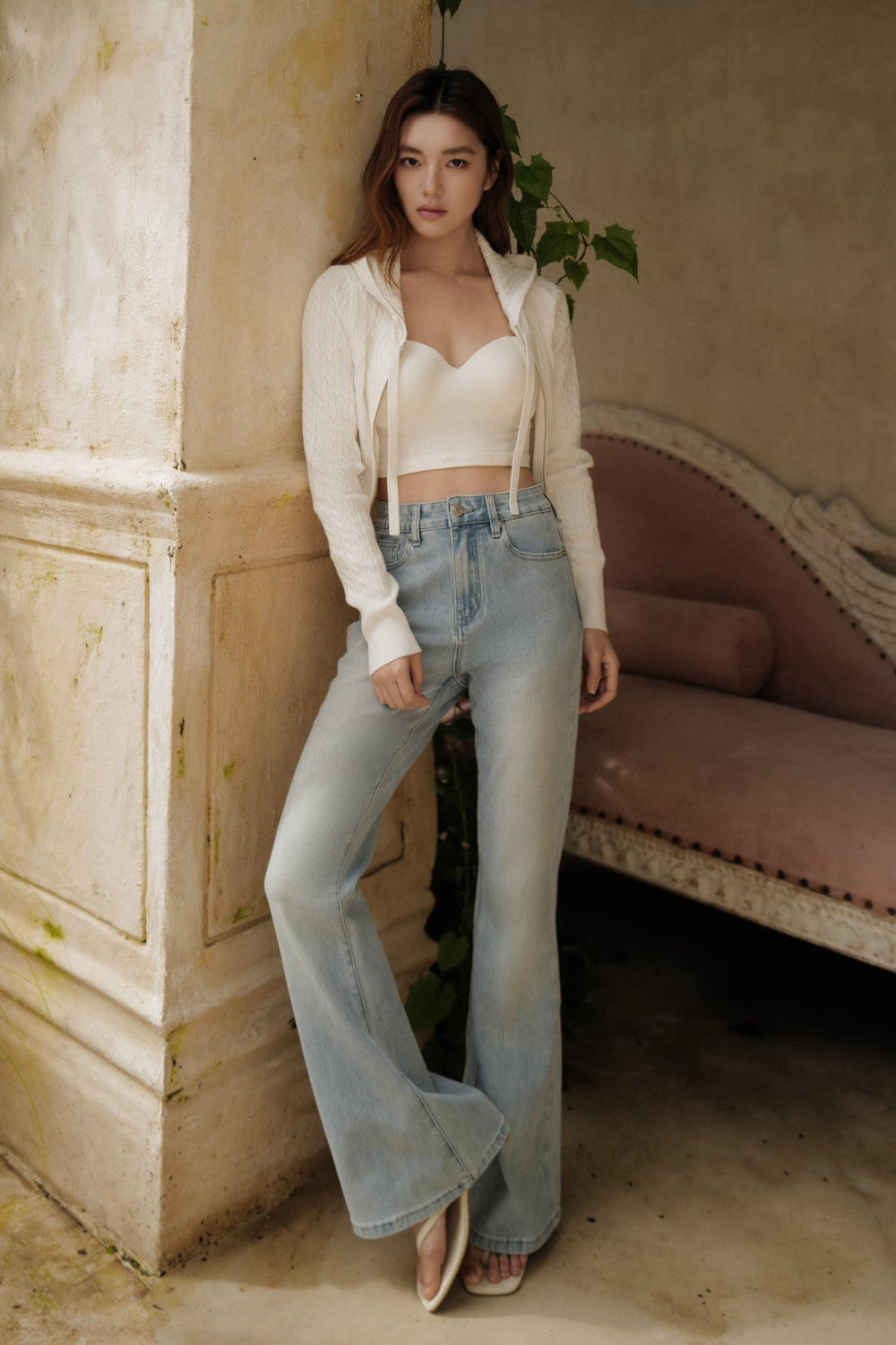 Slim Bootcut Denim Pants