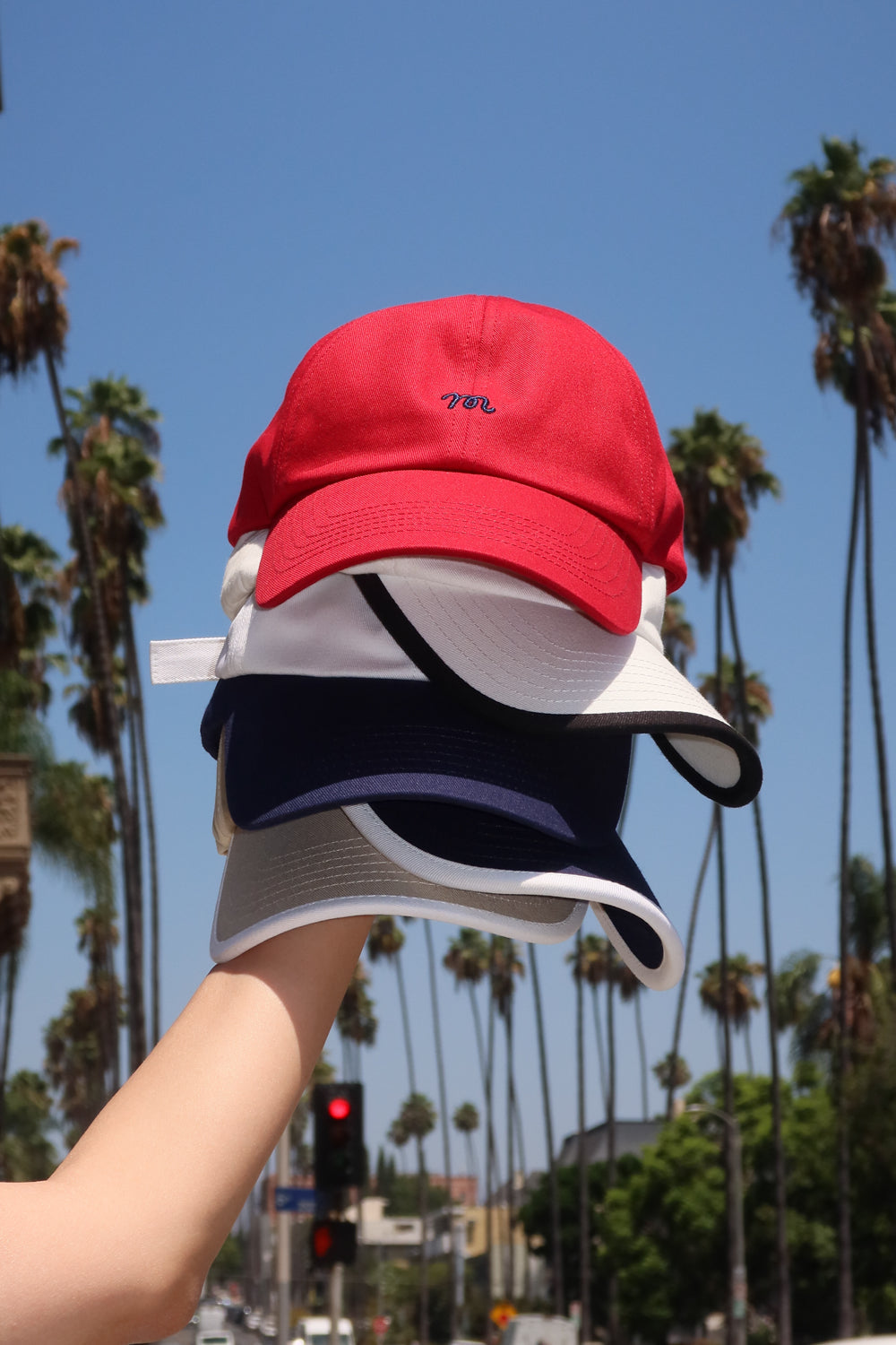 Signature Embroidery Contrast Trim Baseball Cap