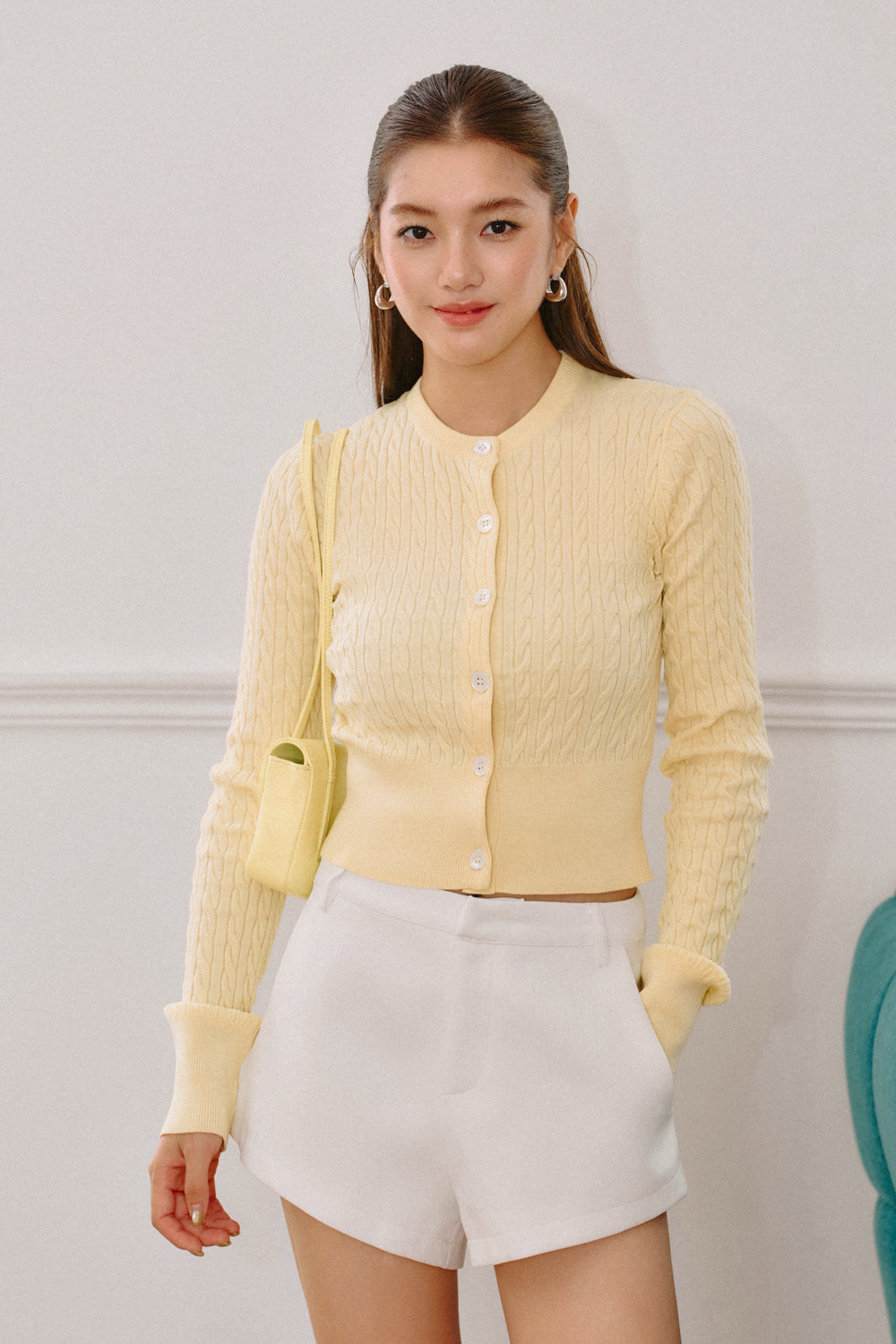 Striped Knit Button-Up Cardigan