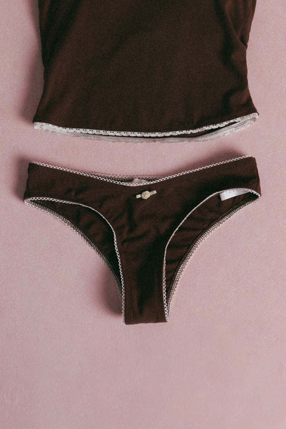 Pure Rosebud Ripple Trim Briefs