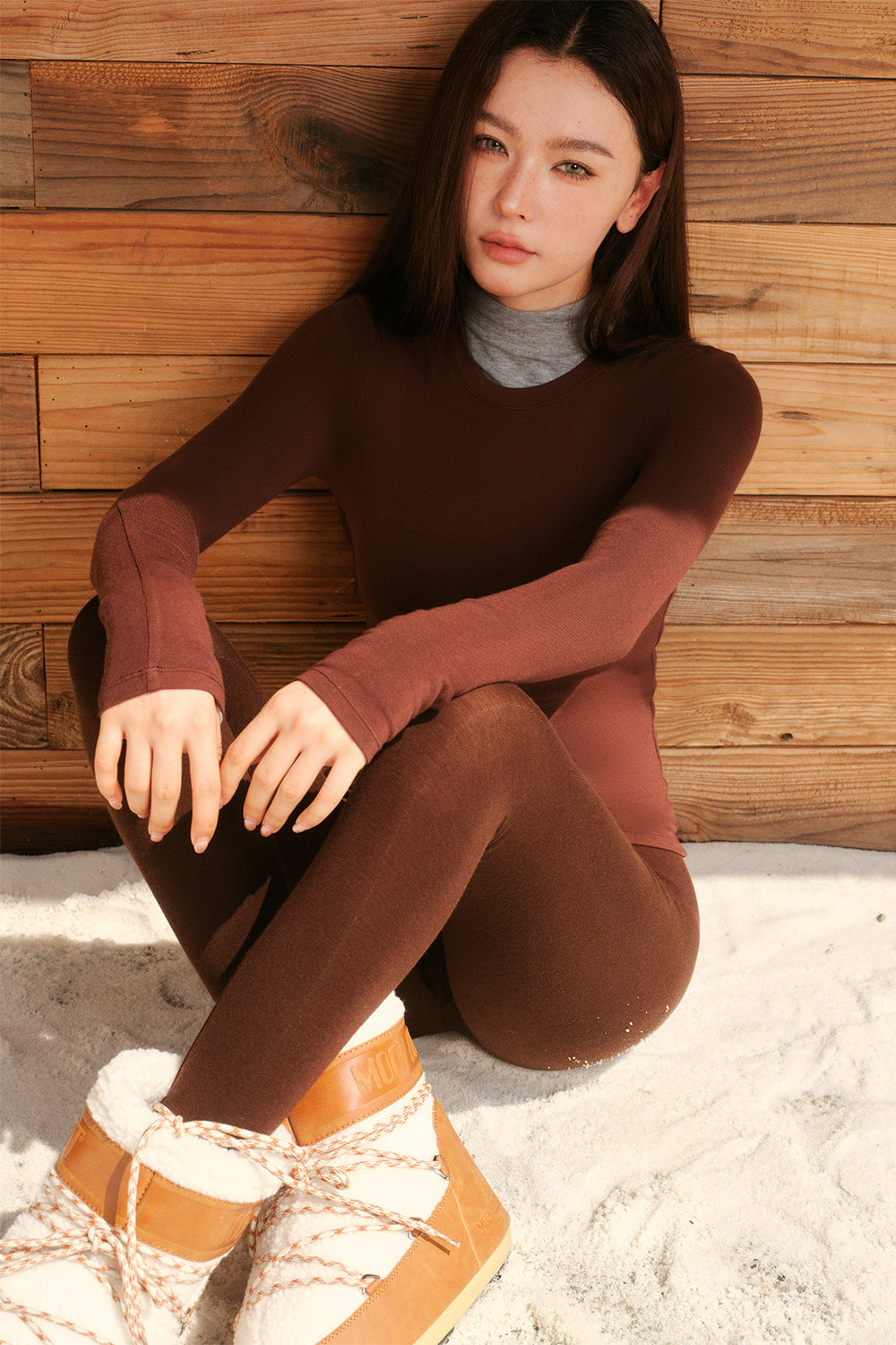 Instant Warmth Slim Fit Mock Long Sleeve Top