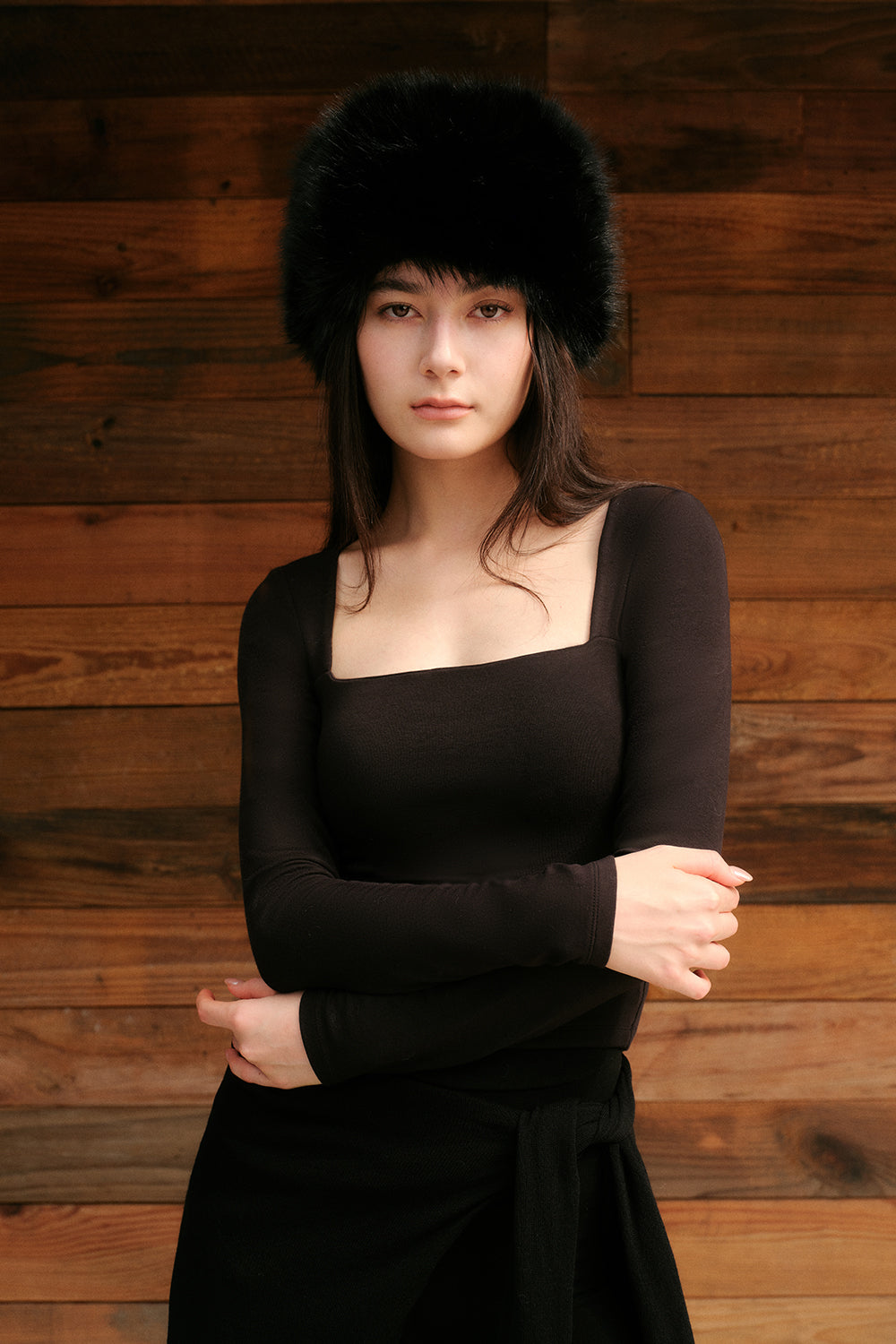 Instant Warmth Square Neck Long Sleeve BraTop