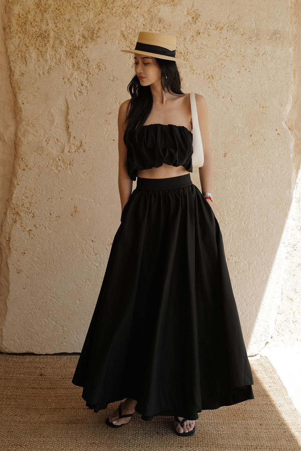 Crush On You Wide Waist Maxi Skirt