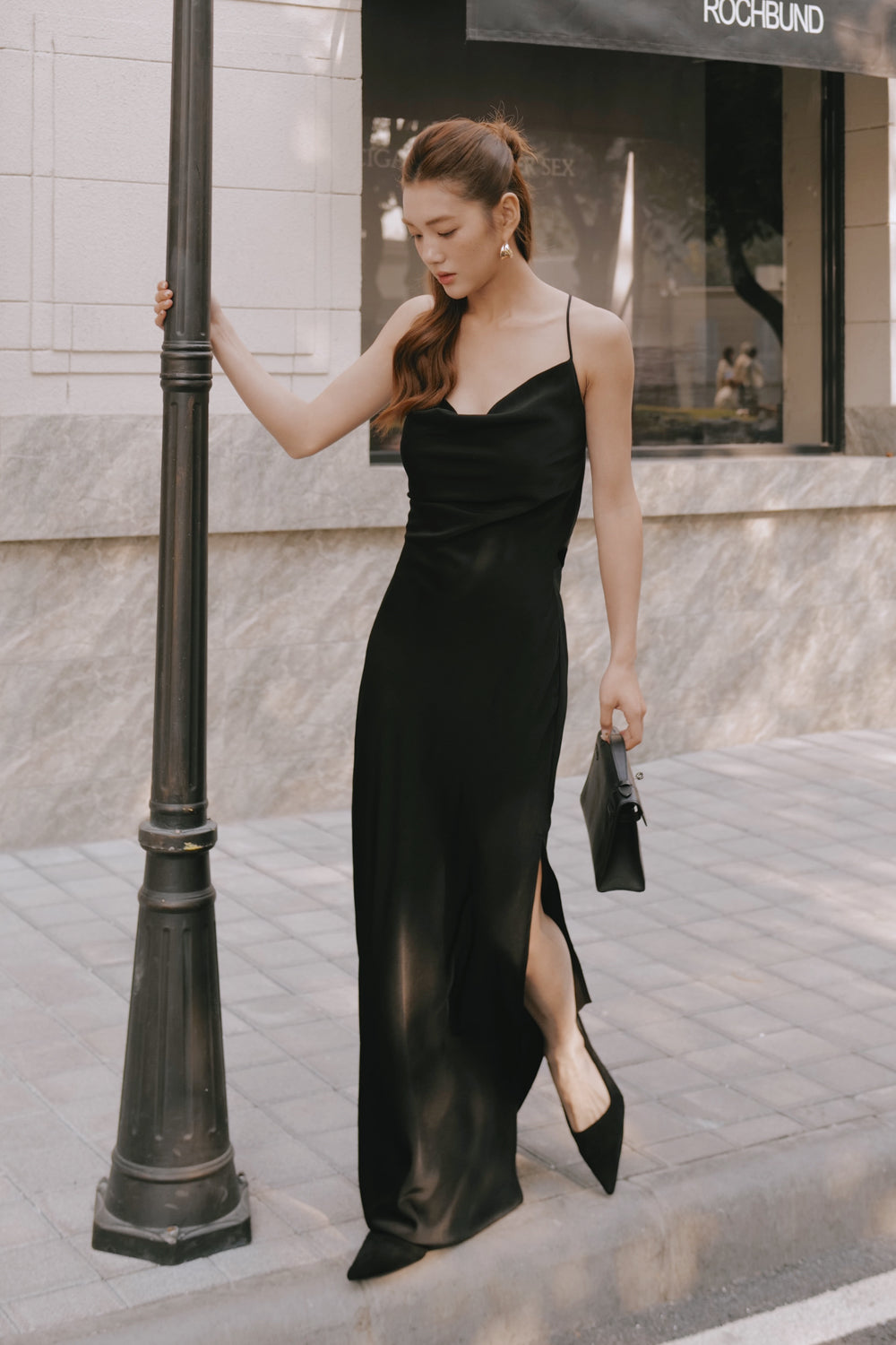 Satin Draped Bra Dress