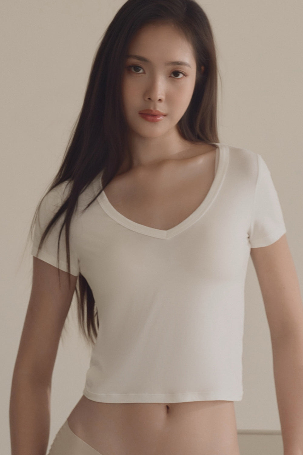 Butter-Soft V-Neck Short Sleeve Top
