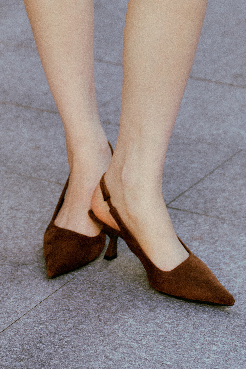 Faux Suede Sculptural-Heel Pointed-Toe Pumps