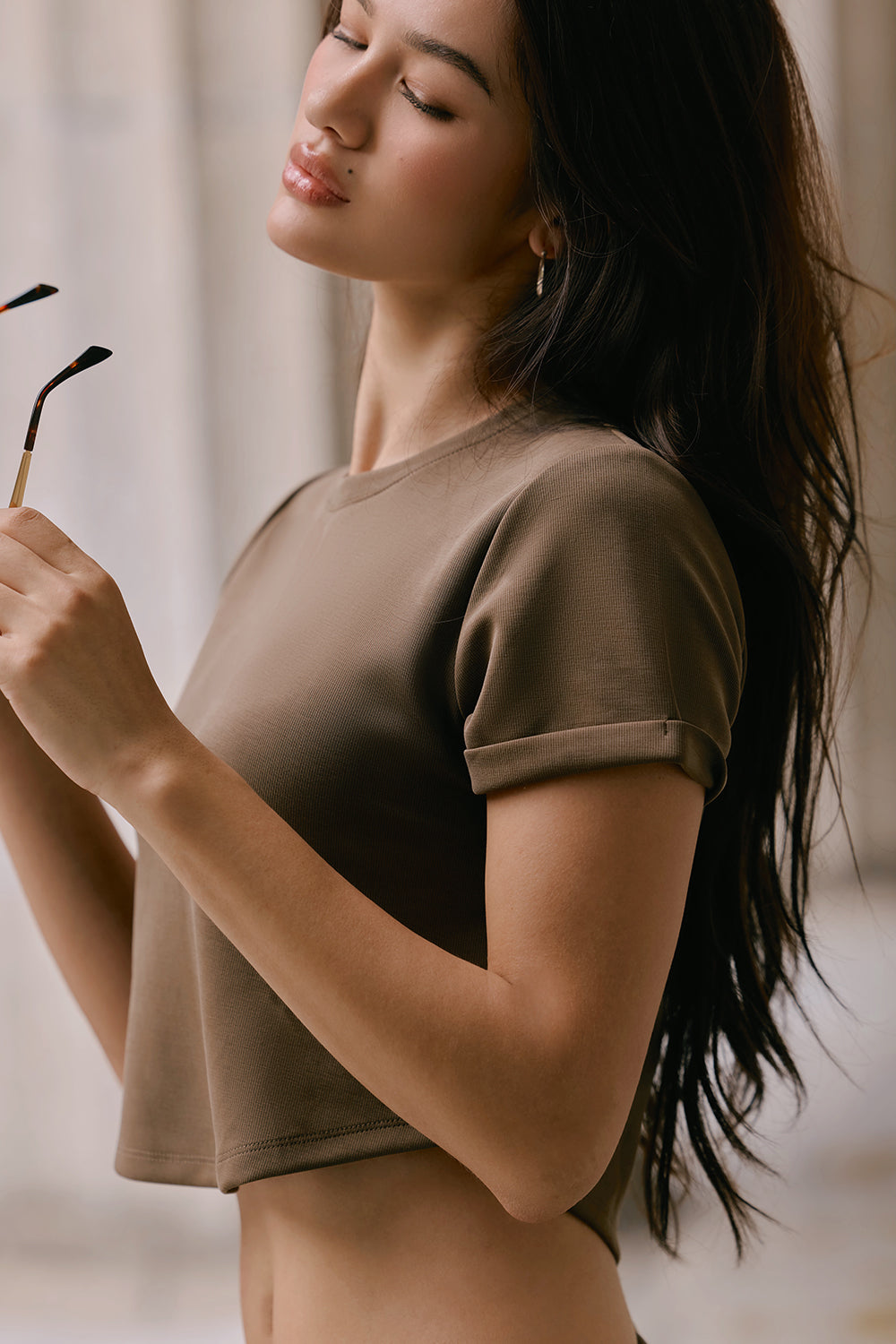 Peach Skin Short Sleeve Top
