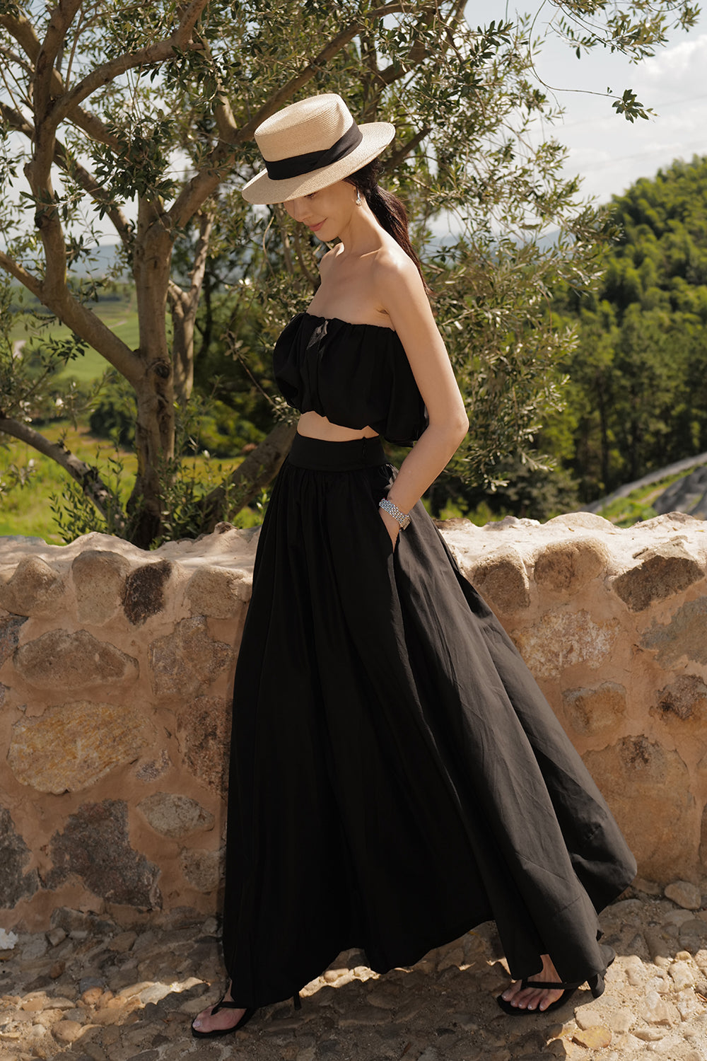 Crush On You Wide Waist Maxi Skirt