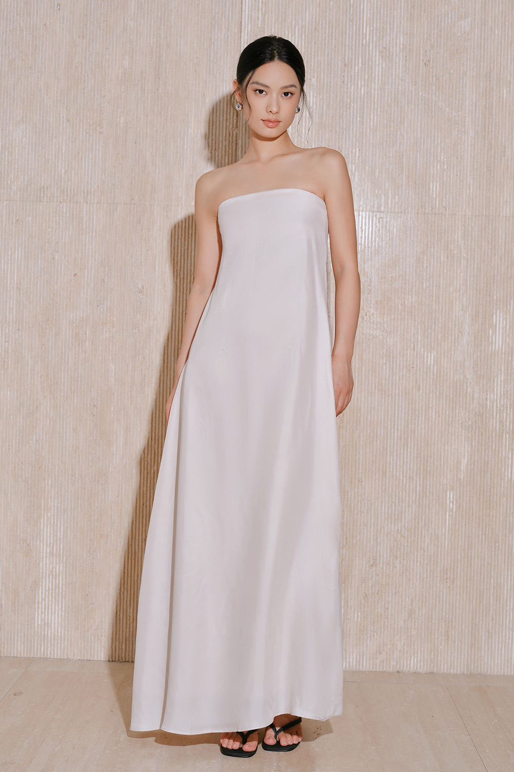 Cupro Strapless Maxi Bra Dress