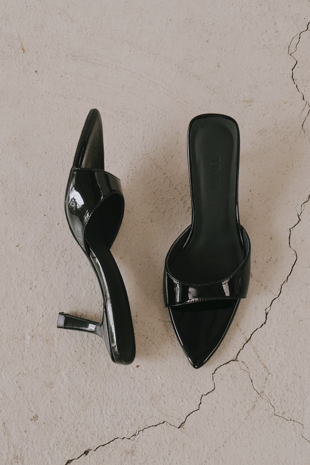 Sleek Open-Toe Leather Mules