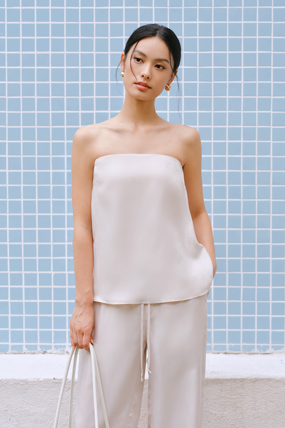 Cupro Strapless Tunic BraTop