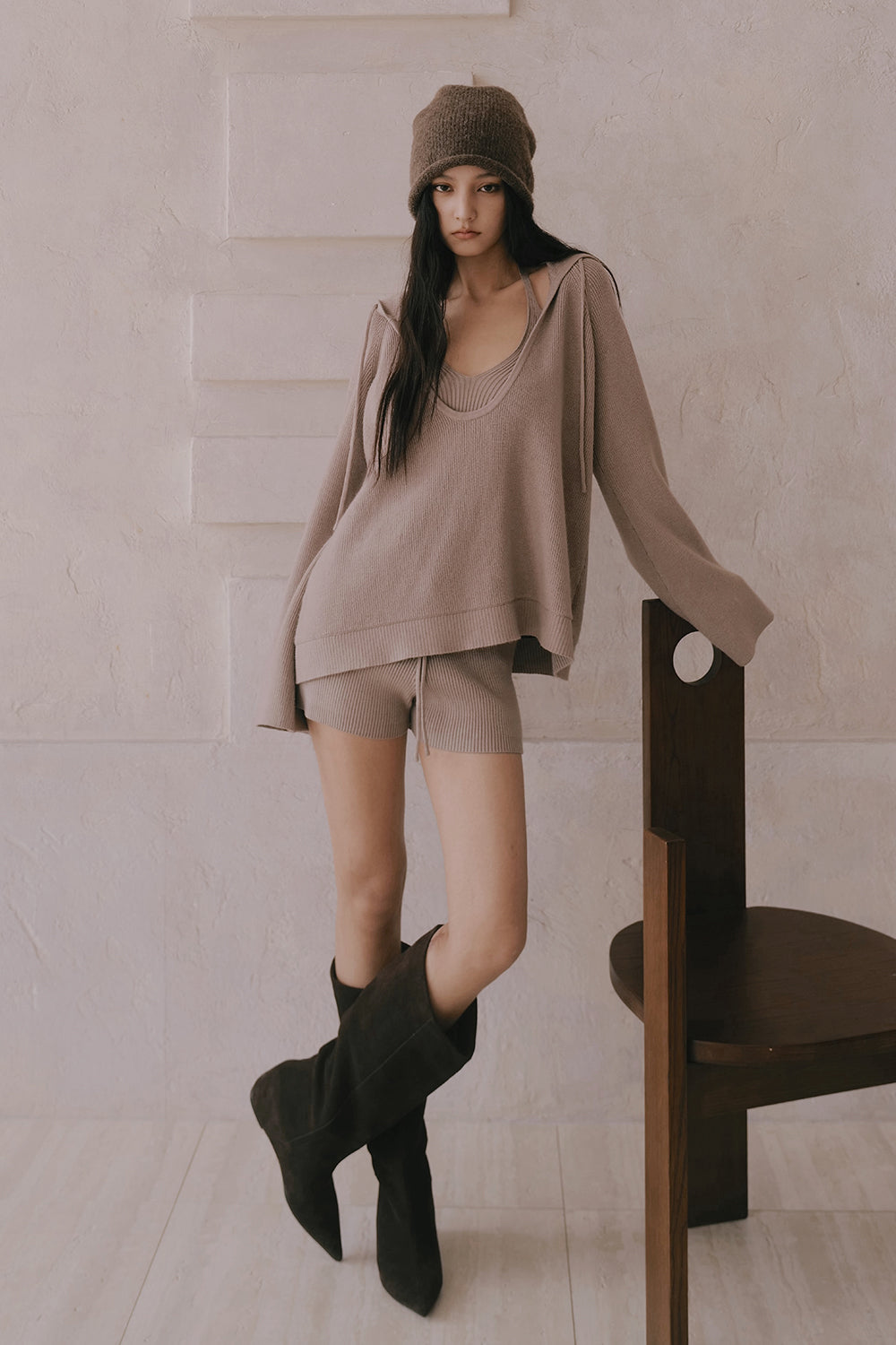 Gentle Touch Knit Drawstring Shorts