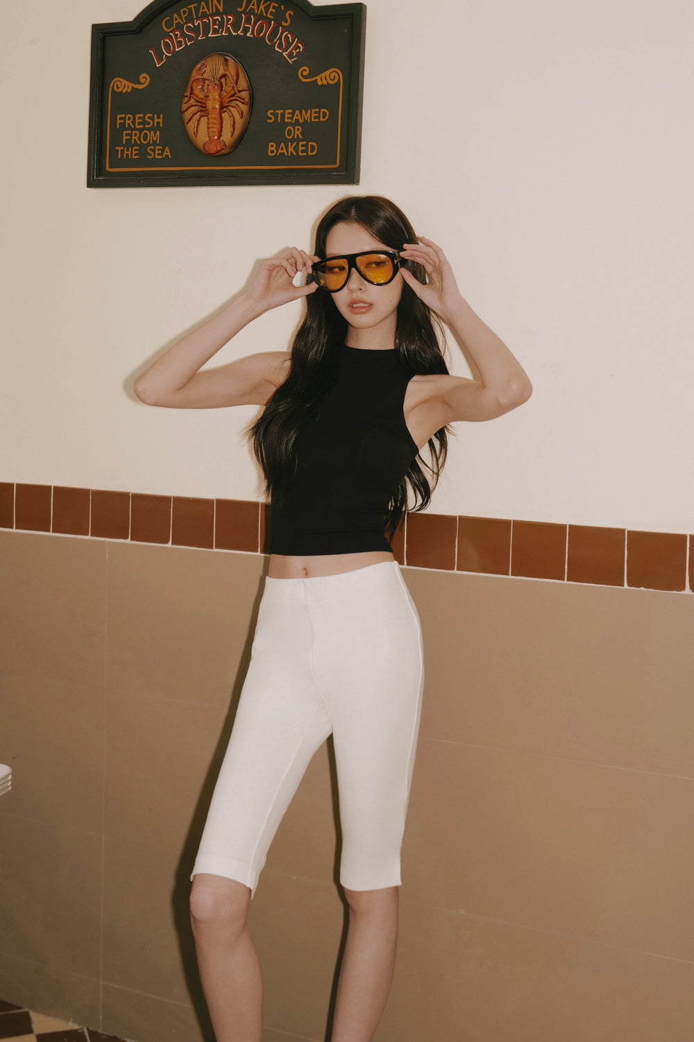 Perfect Legs Mercerized-Waist Split-Hem Capri Pants