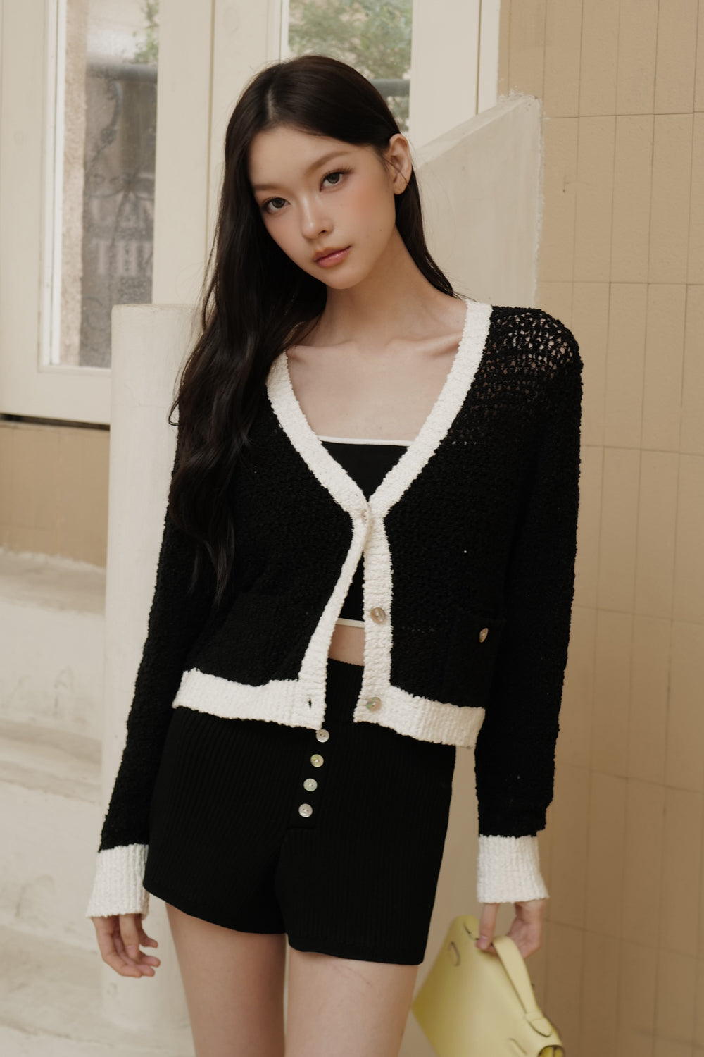 Crush on you Striped V-Neck Cardigan
