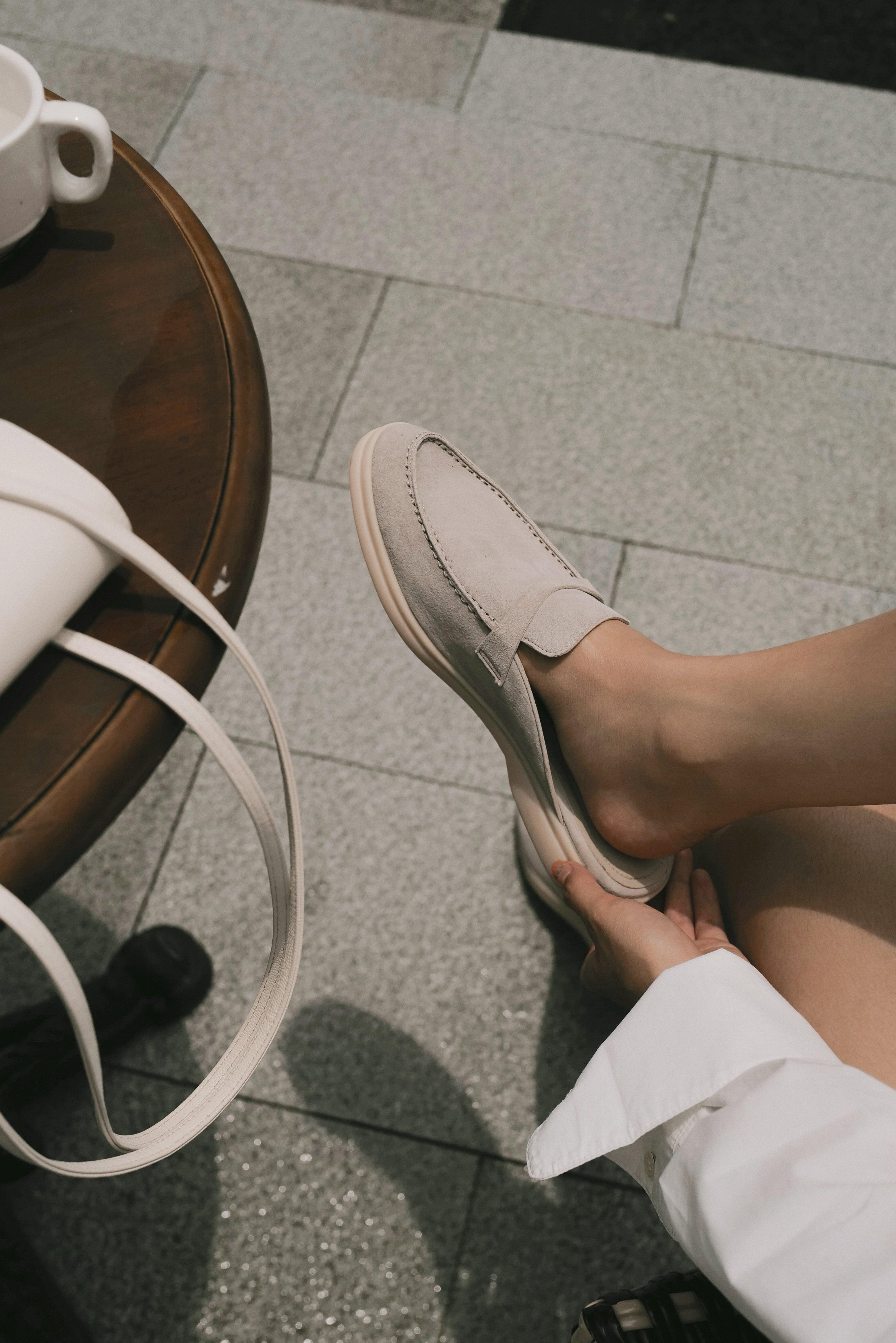 Suede Backless Loafers