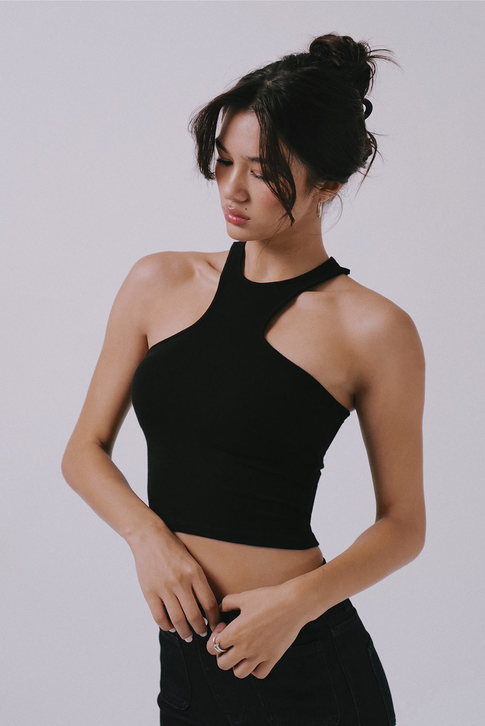 Elegant Rib Y-Neck BraTop