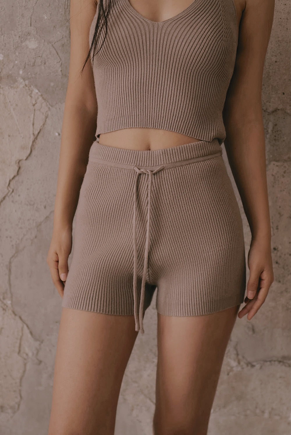 Gentle Touch Knit Drawstring Shorts